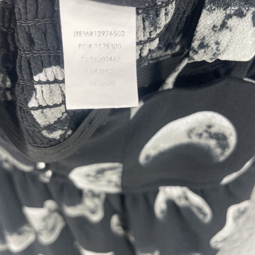 Hot Topic Suspender Skirt Womens Medium Black Moon Phases Adjustable Gothic Punk - Picture 9 of 9